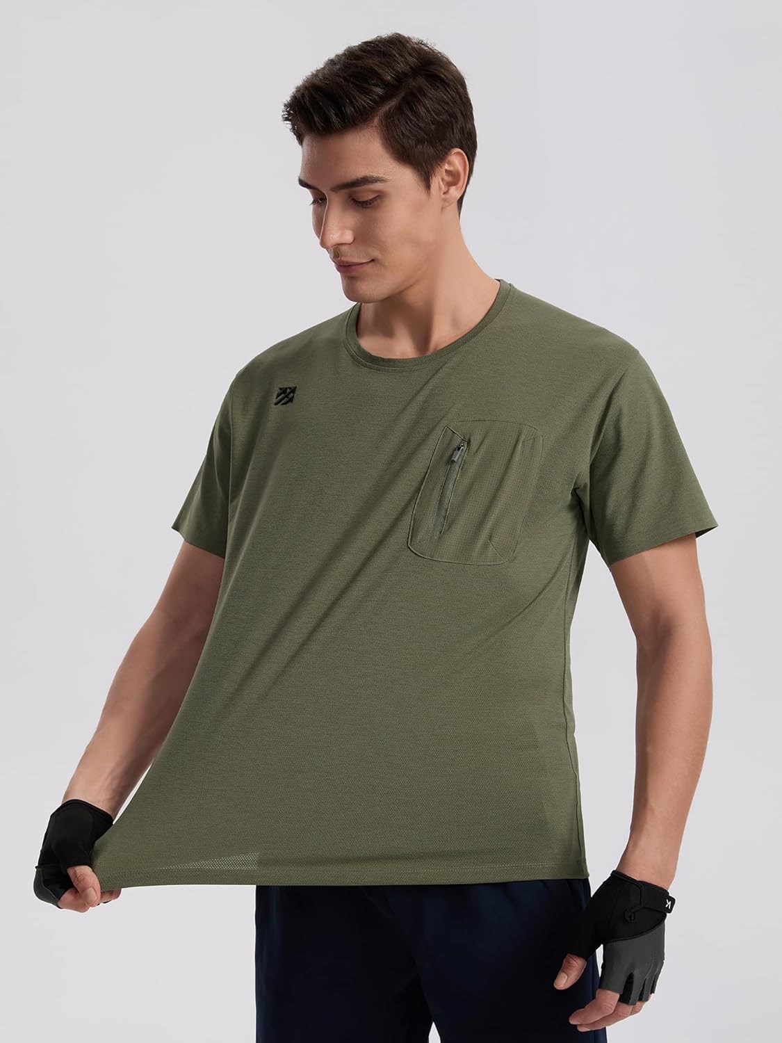 Mens Seamless Workout T-Shirts Lightweight Moisture Wicking Running Hiking Camping Tennis Pickleball Shirts for Men - Image 5