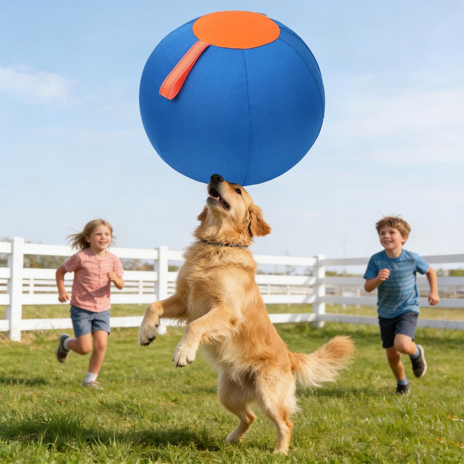 Pelota para Perros de Pastoreo Ejercicio para Cachorros con Pelota Inflable | Juguete de balón gigante para perros para Jardín, Terraza, Parque, Apartamento, Hogar, Oficina, Refugios y