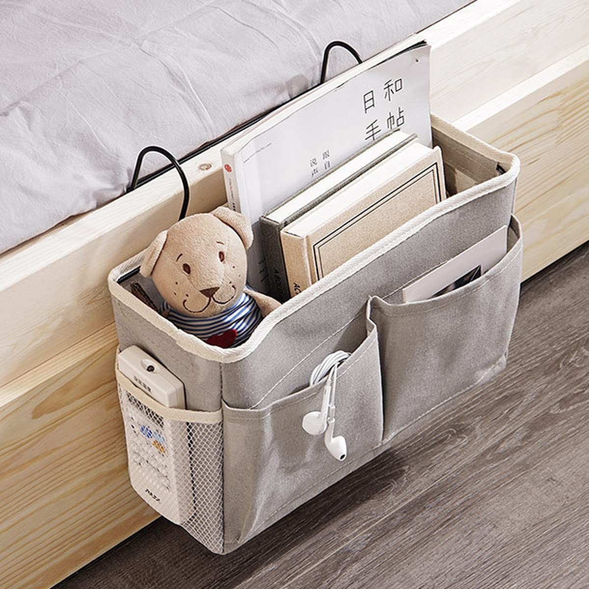 Tasca Portaoggetti Per Letto In Tessuto Oxford – Organizer Da Comodino – Per Tablet, Libri, Telefono – Universale