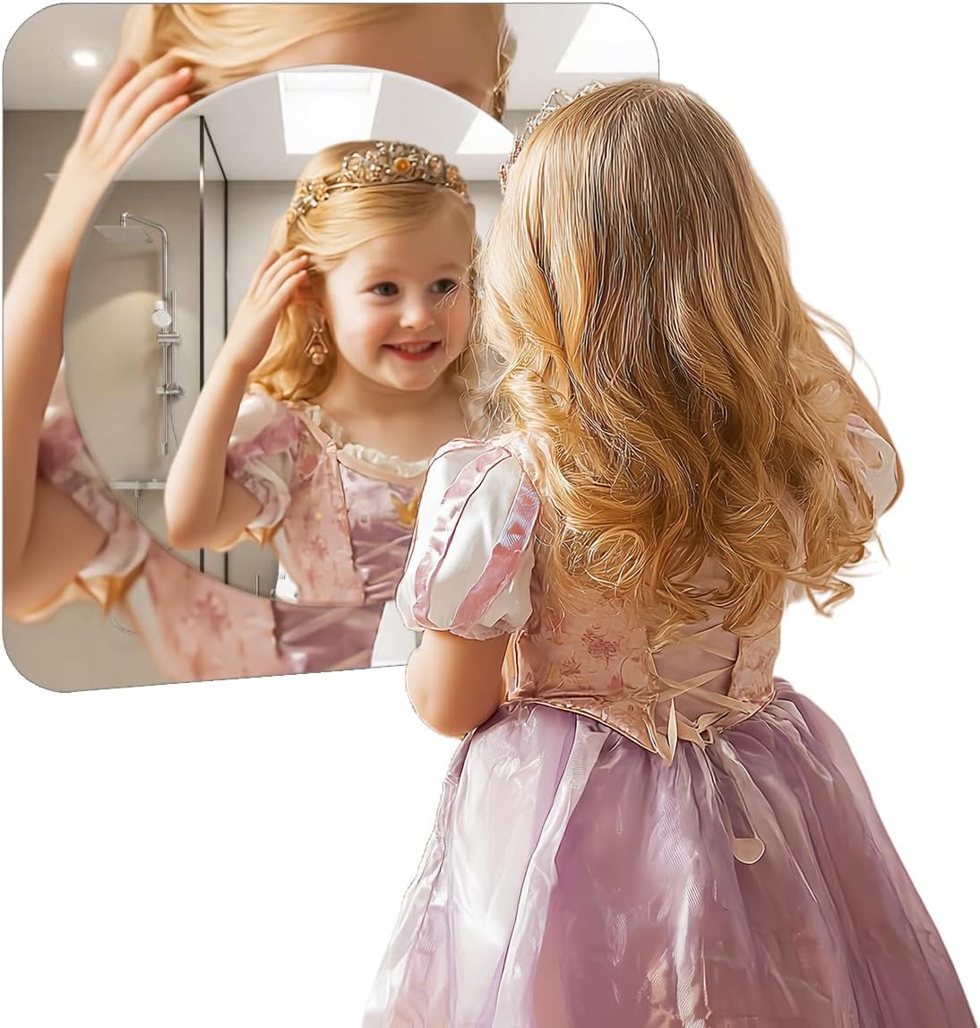 Photo 1 of CEUQIESO Sensory Bubble Wall Mirror, Interactive Acrylic Bubble Mirror, Sensory Classroom Calming Corner Items Decor - Sensory Room Have Visual, Tactile Stimulation (1, Silver)