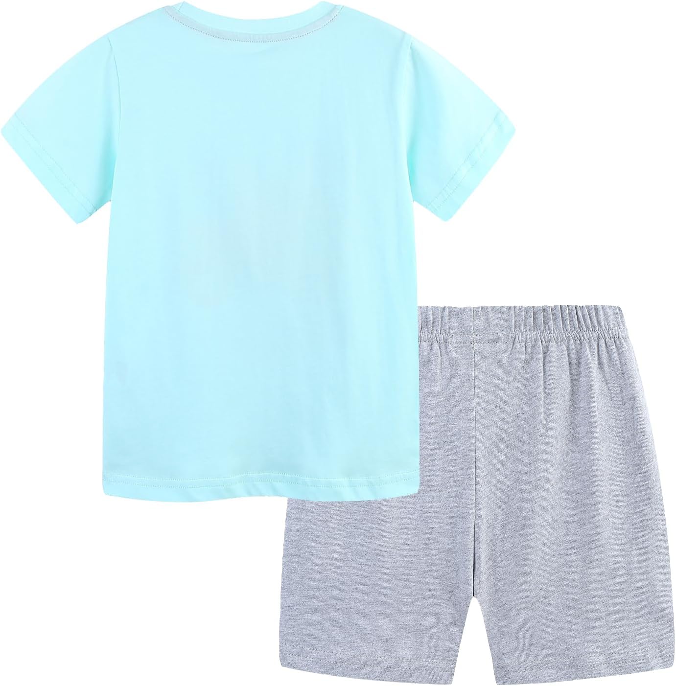 Bumeex Toddler Boy's Cotton Short Sleeve T-Shirt and Short Set 2-7Y - Image 2