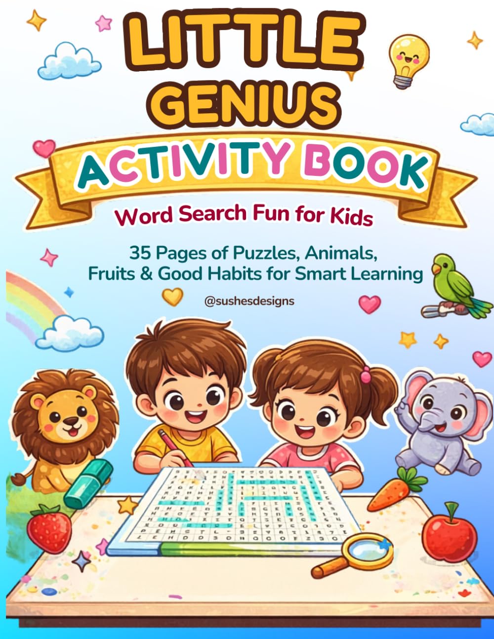 Little Genius Activity Book: Word Search Fun for Kids