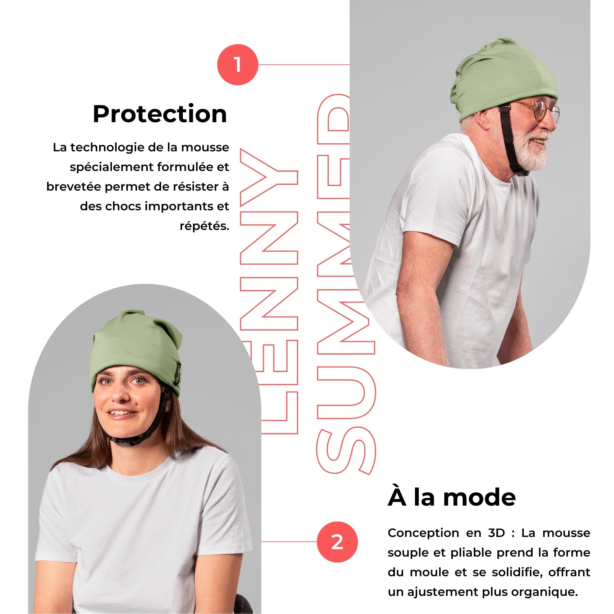 Ribcap Lenny Summer | Casque de Protection pour épilepsie et Chutes