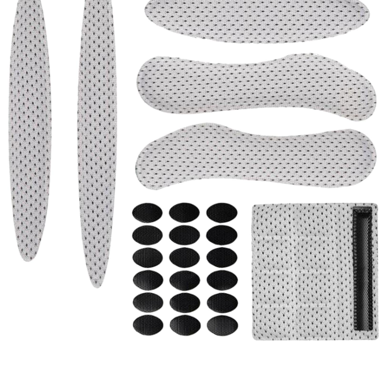 RNXRZANK 3X 27pcs Bike Helmet Padding Kits Universal Replacement Foam Pads Set Sponge Liner Chin Strap Mat, Grey