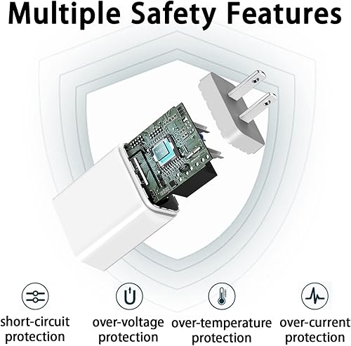 Miniatura 4 de Cube - Bloque de cargador de pared USB compatible con 12 W, paquete de 4, adaptador de corriente de 2.4A5V para iPhone 13 12 11 Pro Max SE XS XR X 8