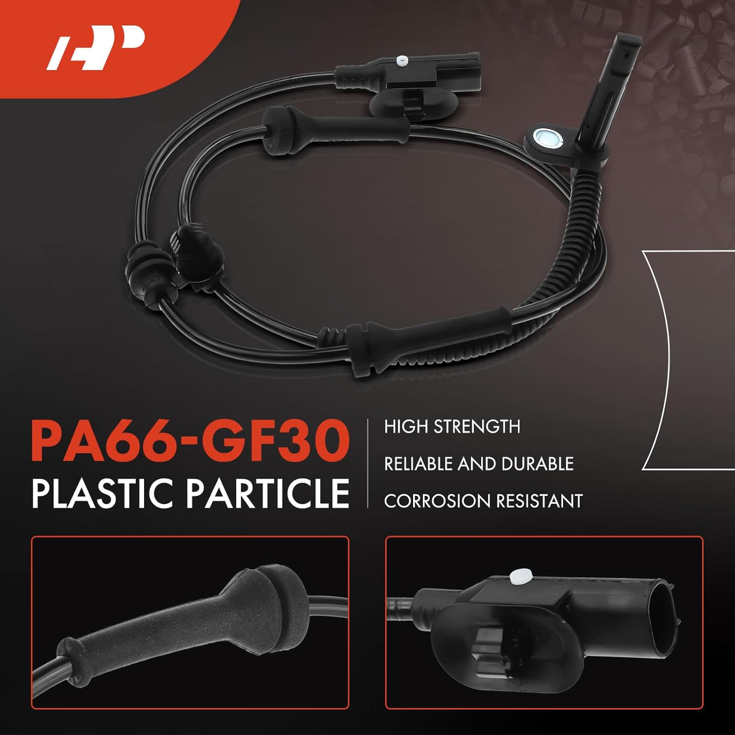 A-Premium ABS Wheel Speed Sensor Compatible with Jeep Models - Cherokee 2014-2015 - Front Driver and Passenger Side, 2-PC Set, Replace# 68141887AB, 68141887AC