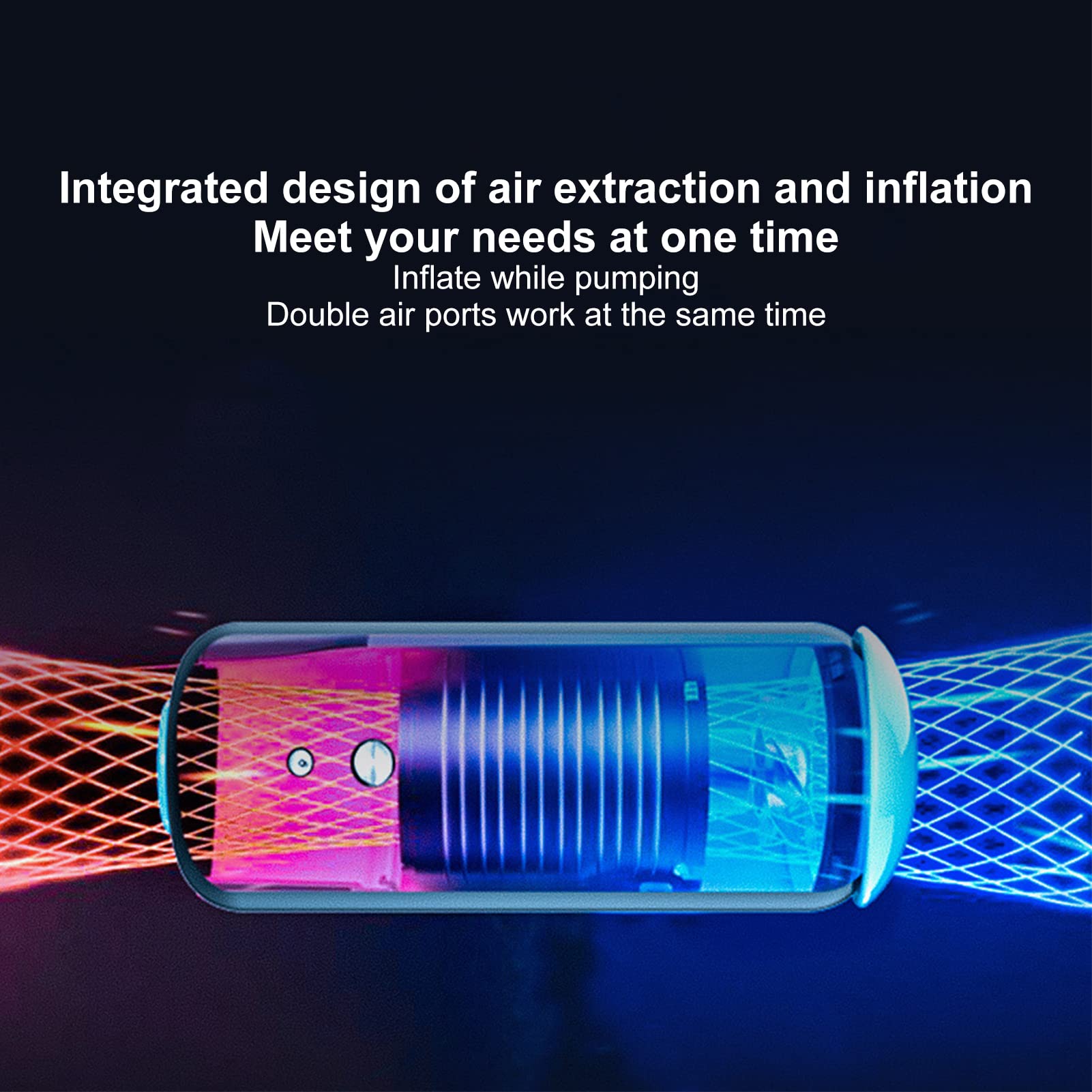 Miokycl Vacuum Storage Bag Air Pump Portable Handheld Multifunction Electric Vacuum Pump for Home Travel 100?240V Black Orange (US Plug)