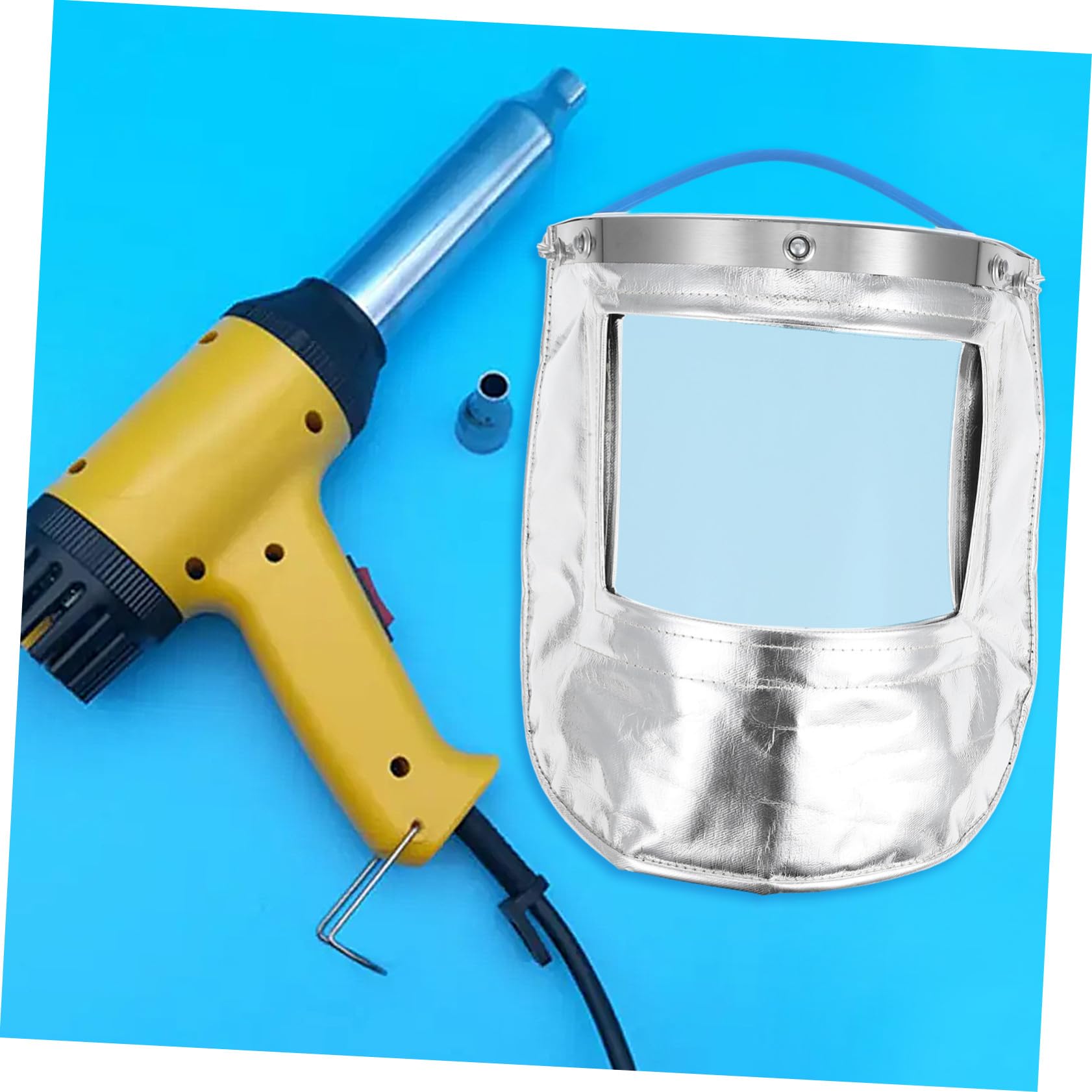 Anneome Gesichtsschutzmaske Transparenter mit Hitzebeständigem Aluminiumfolie Schutz Voll Schild Hochtemperatur für Industrielles Arbeiten und Schweißerschutz
