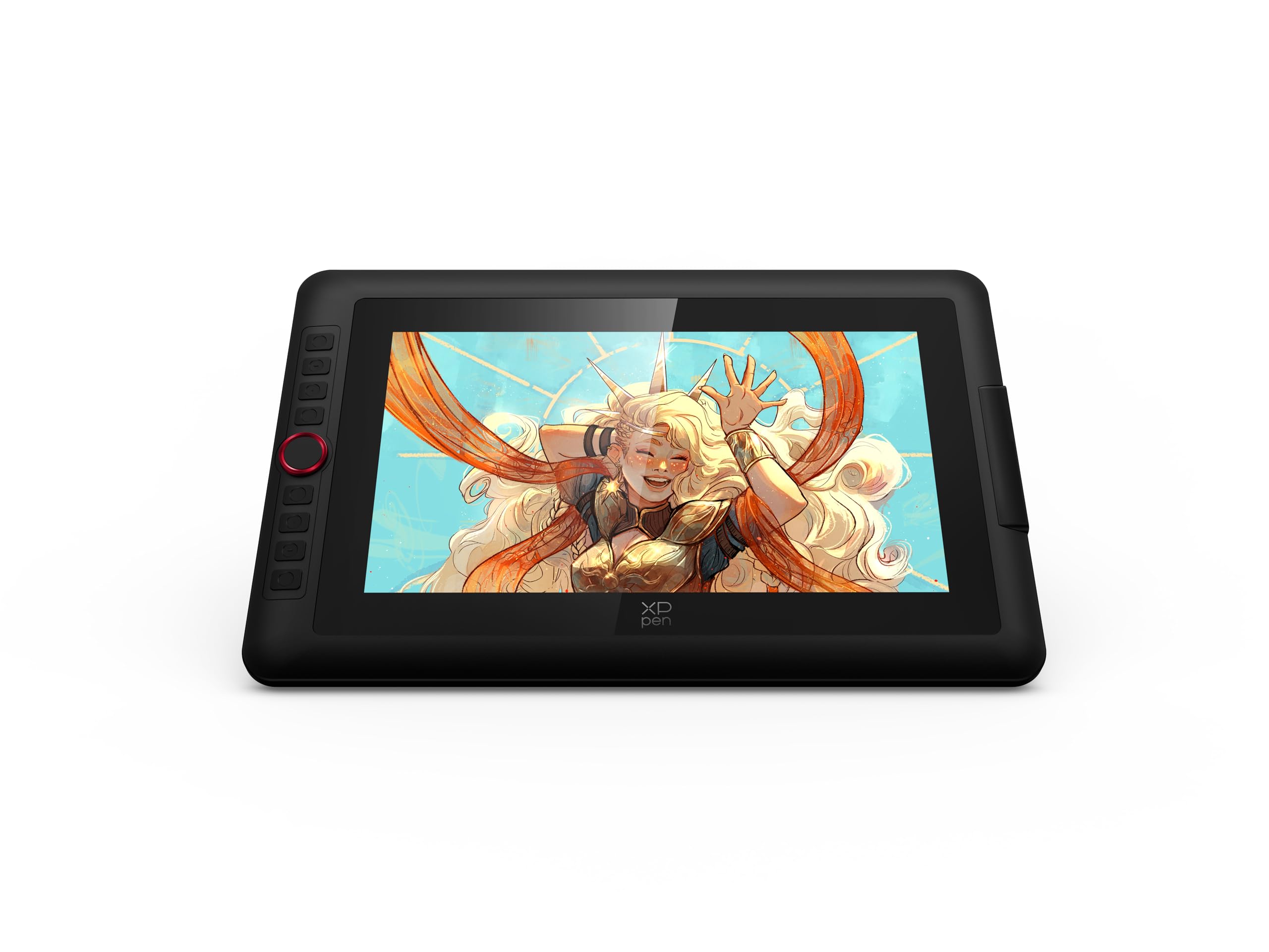 XPPen Tavoletta Grafica con Schermo Artist 13.3 Pro V2 display da 13,3 pollici, 16K livelli di pressione, 8 tasti rapidi con quadrante rosso, supporto incluso
