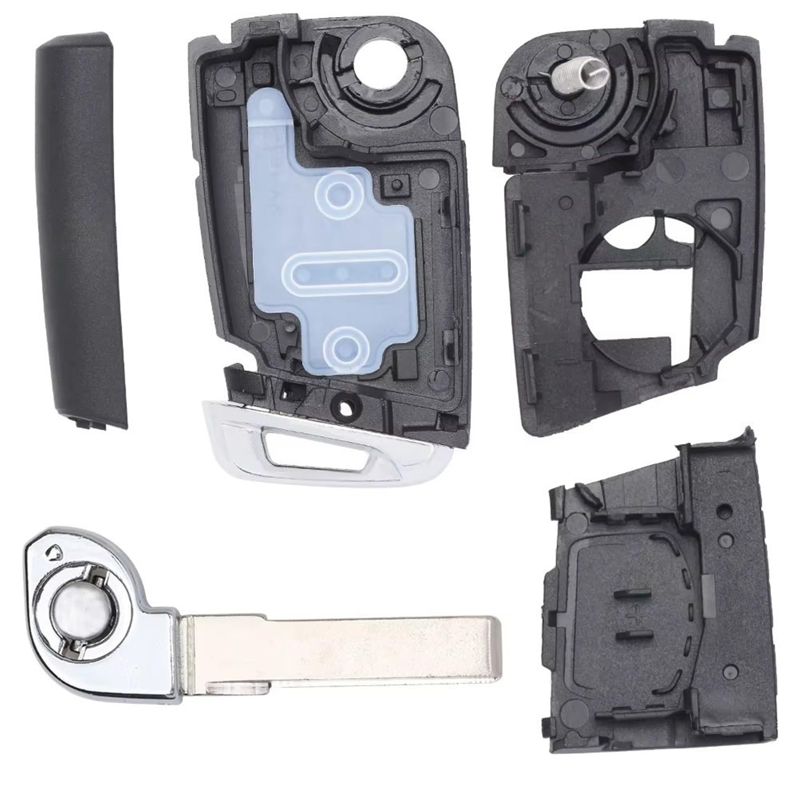 Compatible Con VW Para Jetta 2019 2020 2021 2022 2023 2024 Carcasa De Llave A Distancia De Coche Con Tapa 4 Botones HU162 HU75T OEM:5G6959752AC