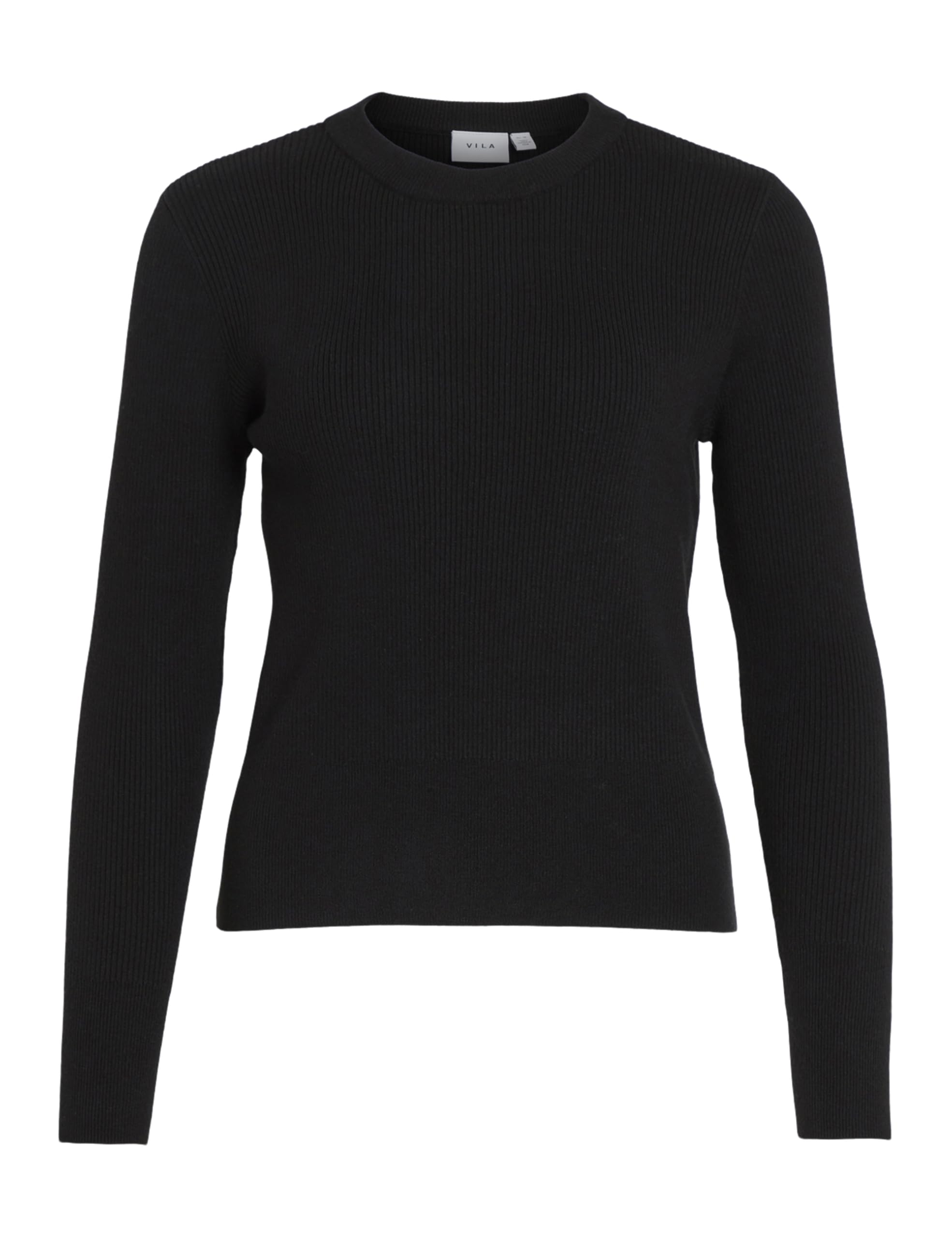 Black Women's Ribbed Sweater VILA Comfy - Women