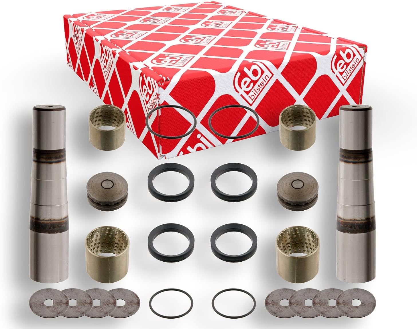 febi bilstein 29730 King Pin Set with friction bearing, double set, pack of one