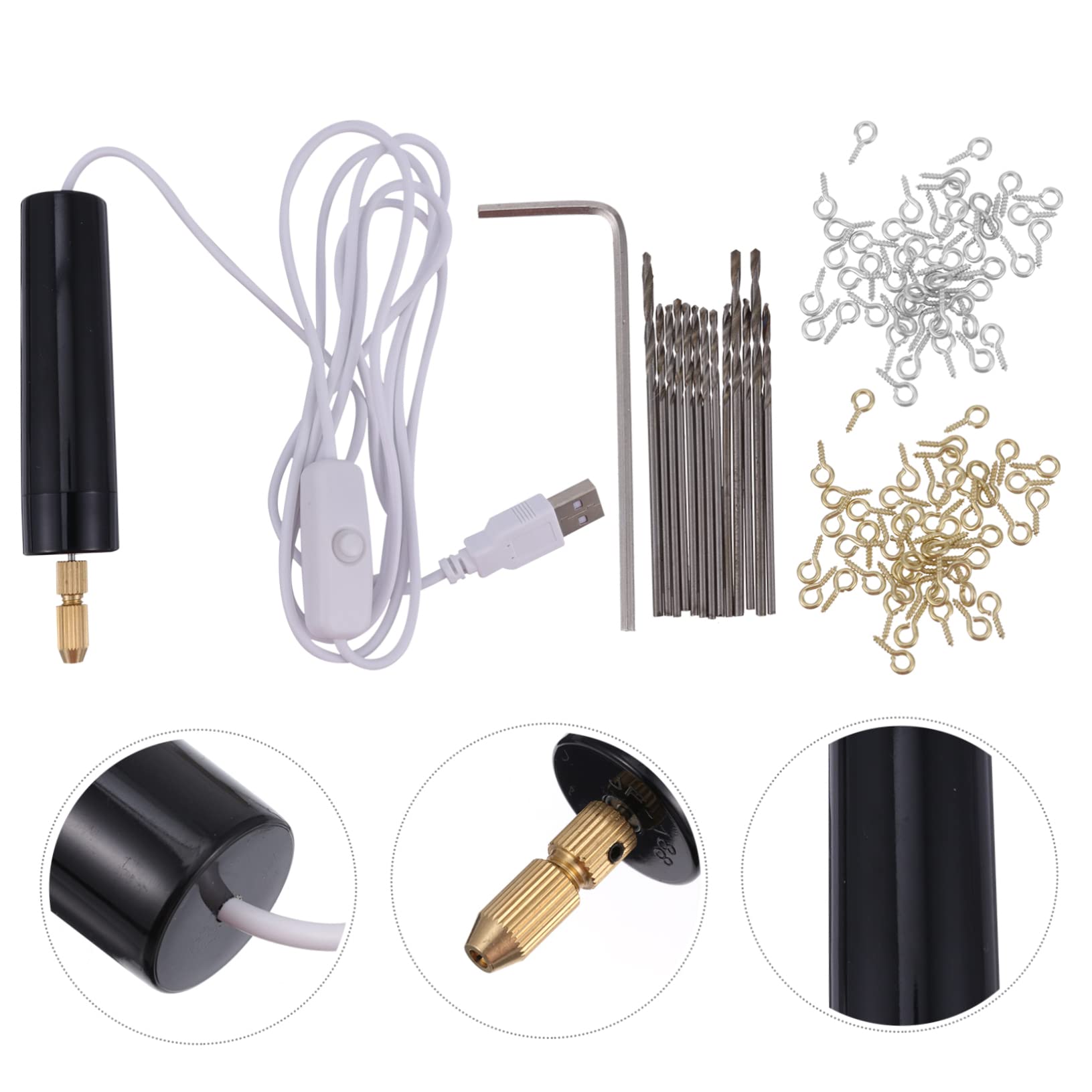 jojofuny 345 Piezas taladro eléctrico herramientas inalámbricas brocas herramienta multifunción joyas taladro manual minitaladro electrico taladros electricos portatiles