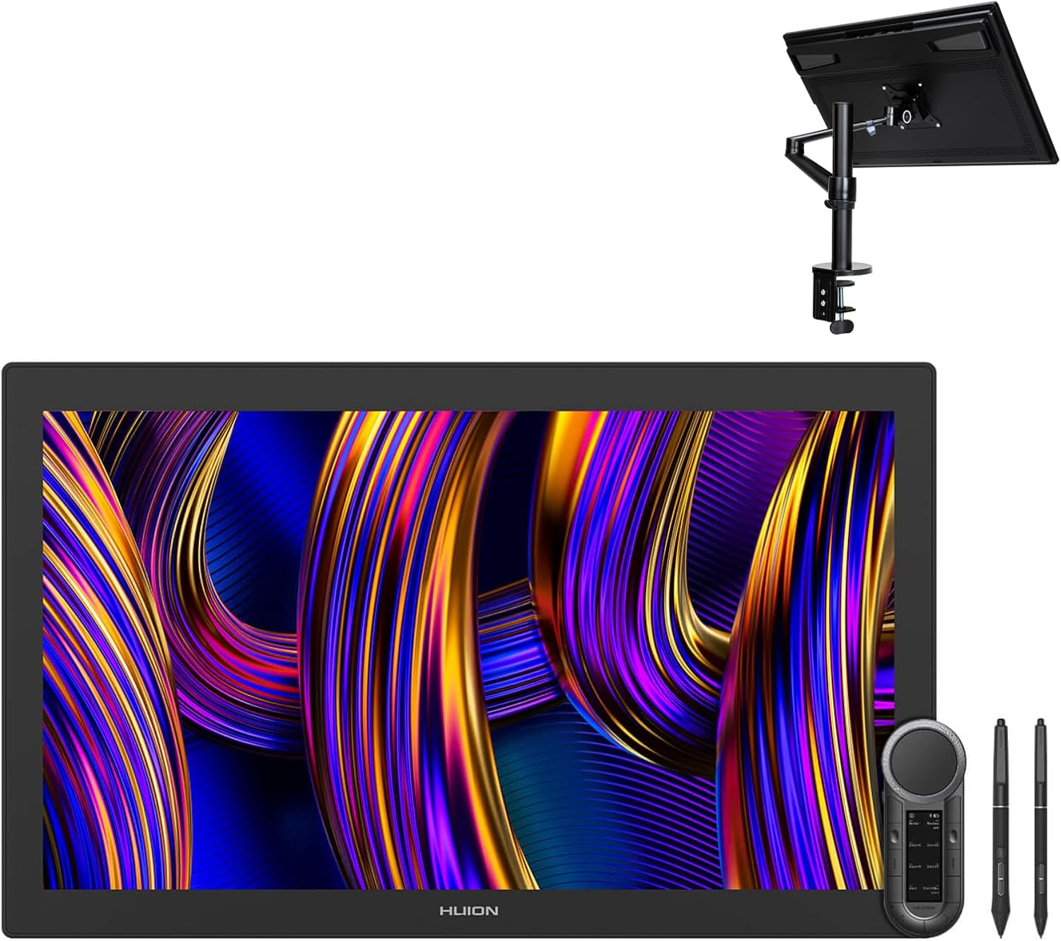 HUION KAMVAS Pro 27 (144Hz) 4K UHD Drawing Tablet with Screen, PenTech 4.0, Canvas Glass 3.0 Graphic Tablet 98% Adobe RGB Multi-Touch Drawing Monitor with Keydial Remote & Monitor Arm