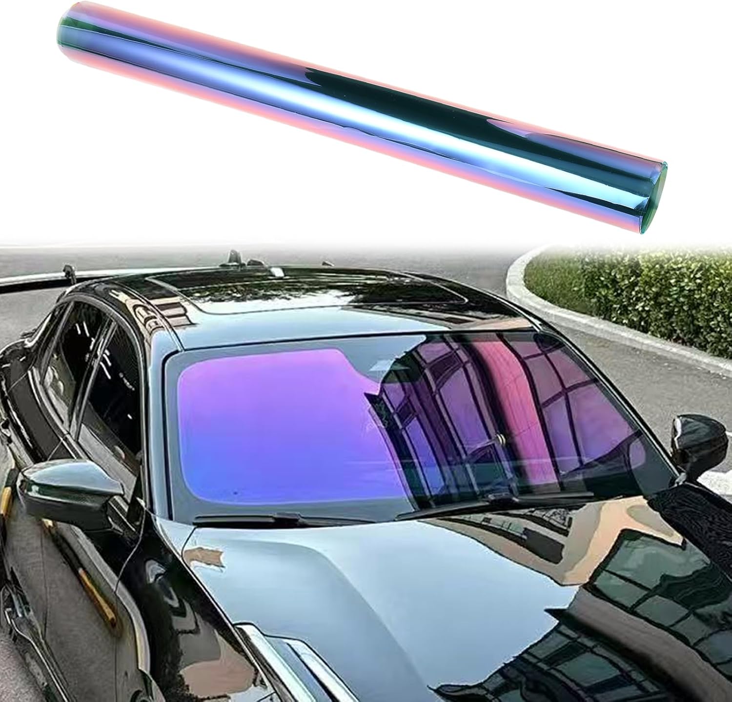 Car Tint, 65% VLT Magic Purple Color Changing Tint for Car Windows, Chameleon Tinted Film for Vehicle Cars SUV Van (29.53" x 118.11")