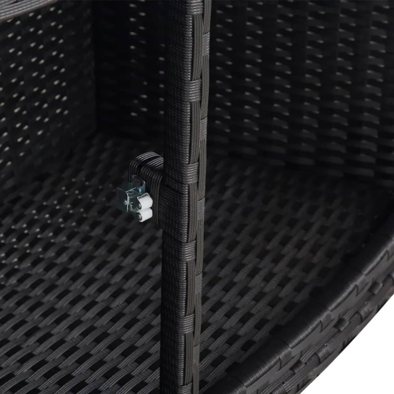 ARKEM Revestimiento de bañera de hidromasaje de ratán sintético Negro Borde de Piscina, para Piscinas, Bañera, Hidromasaje, con Escalones y Almacenamiento