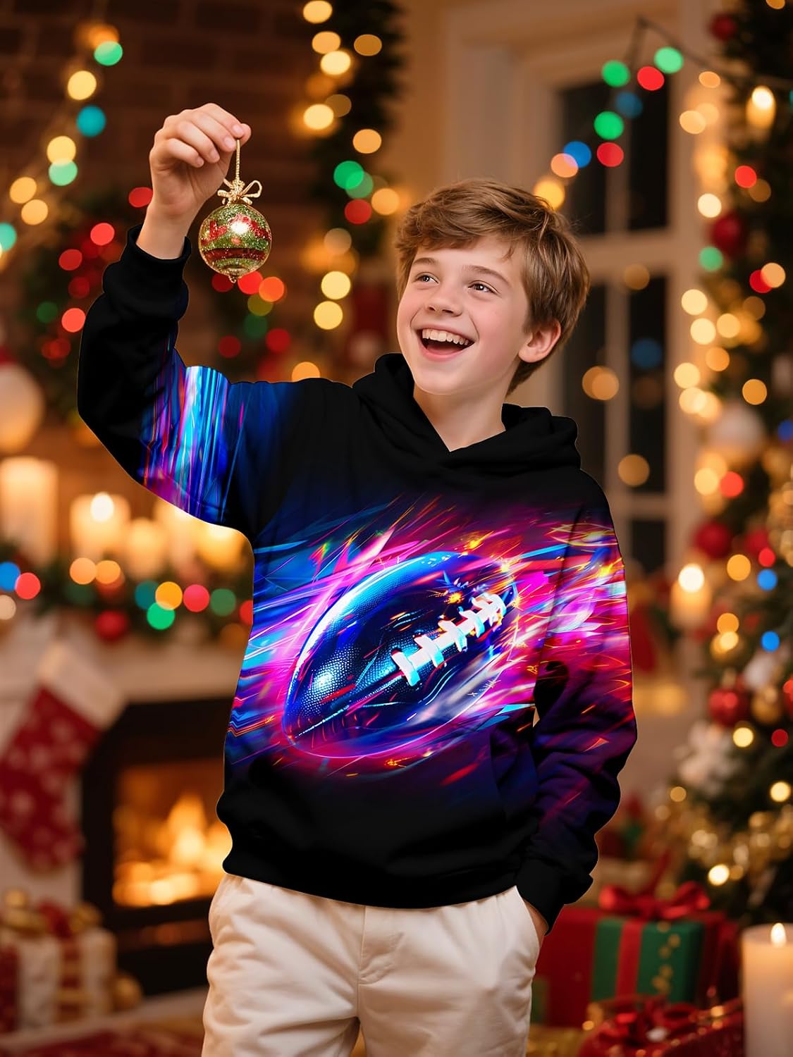 SANKILL Boys Sweatshirts Graphic Hoodies for Boys Hoodies Size 14-16 Cool Teen Boy Gifts Kids Sweatshirts 10 12 Clothes Youth