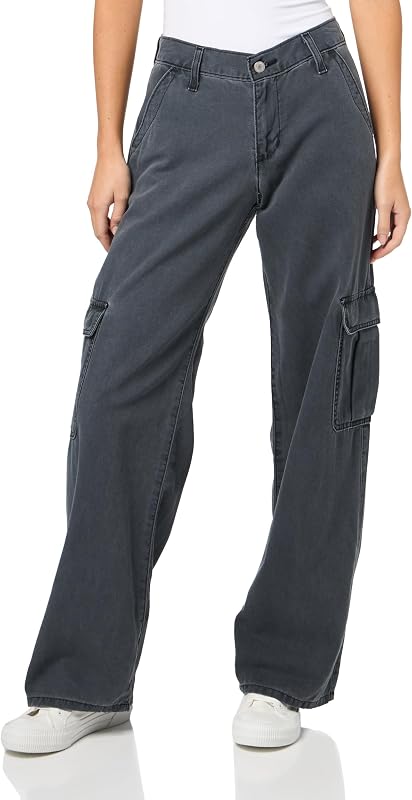 Pantalones cargo holgados superbajos para mujer