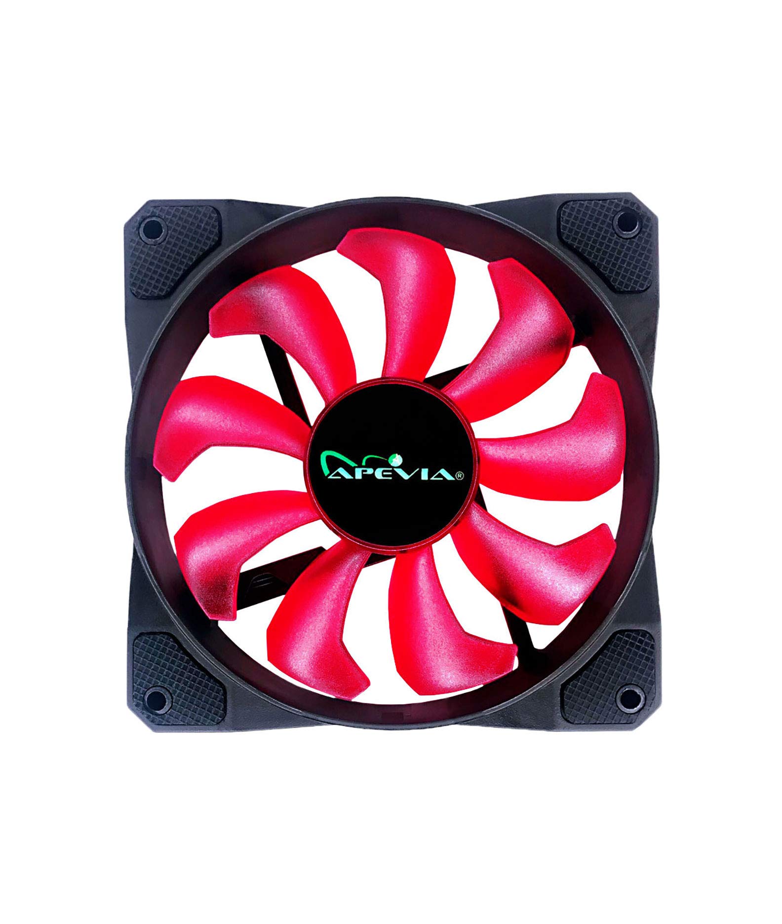 Marvo FN10RD PC Gehäuselüfter 120mm - Mit 15 Roten LEDs, Anti-Vibration & Leise | Optimale Kühlung Für Gaming-PCs