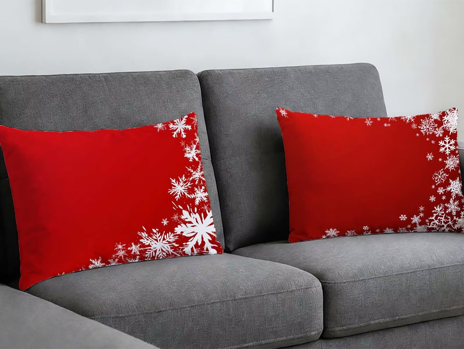 Coussin Hiver Velours Rouge 40x60 pour une Ambiance Chaleureuse de Canapé et Chambre