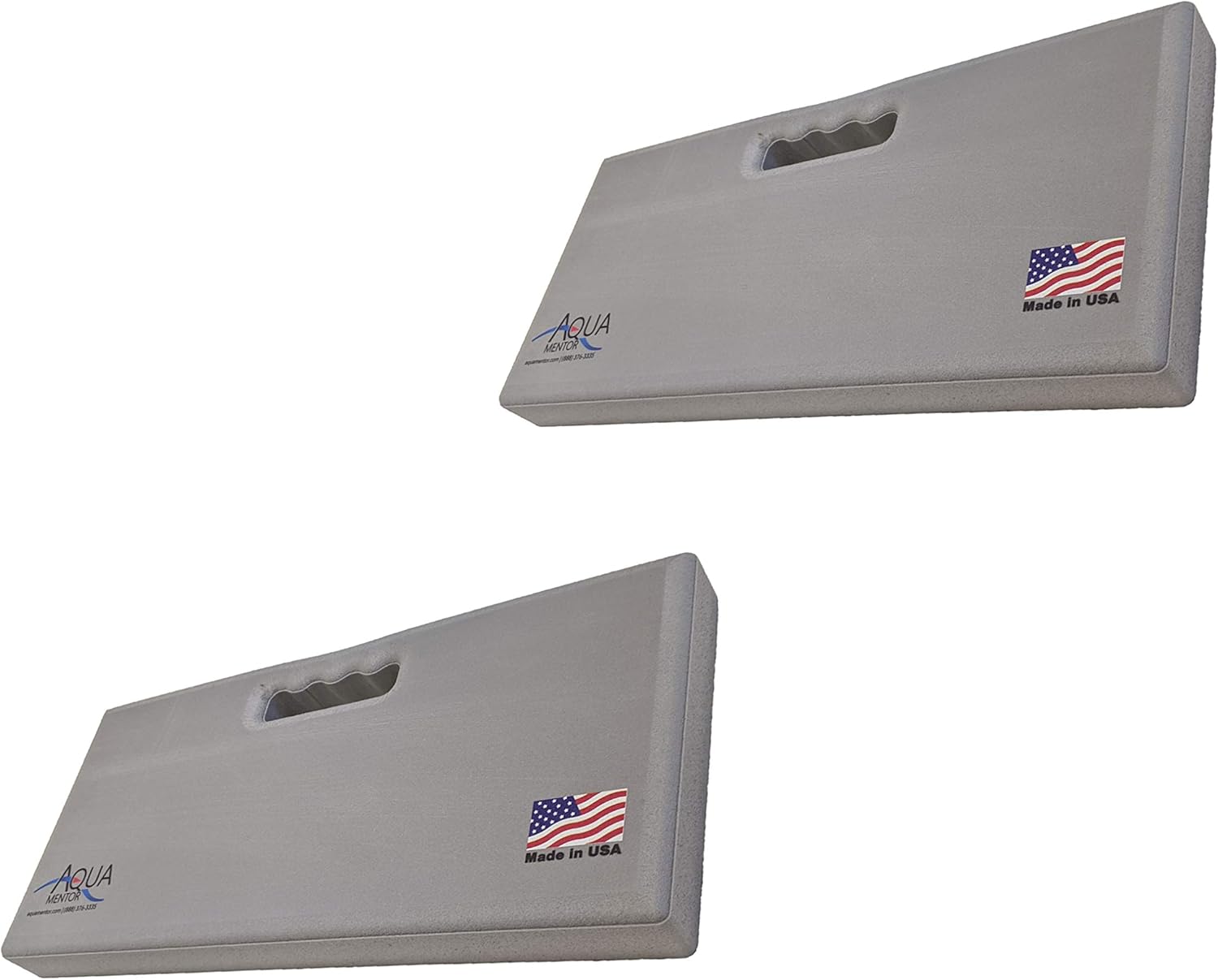 Kneeling Pad - Made in The USA - Firm, Durable and Thick Garden or Mechanics Foam Kneeling Pad, Great for Use Around The House, Garden, Job or Shop(17.5” x 8.0” x 1.5”, Gray, 2-Pack)