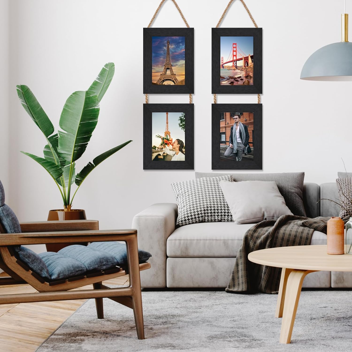 4x6 Wall Hanging Picture Frames Collage with 2 Opening Black Frames 2 Pack - Image 5