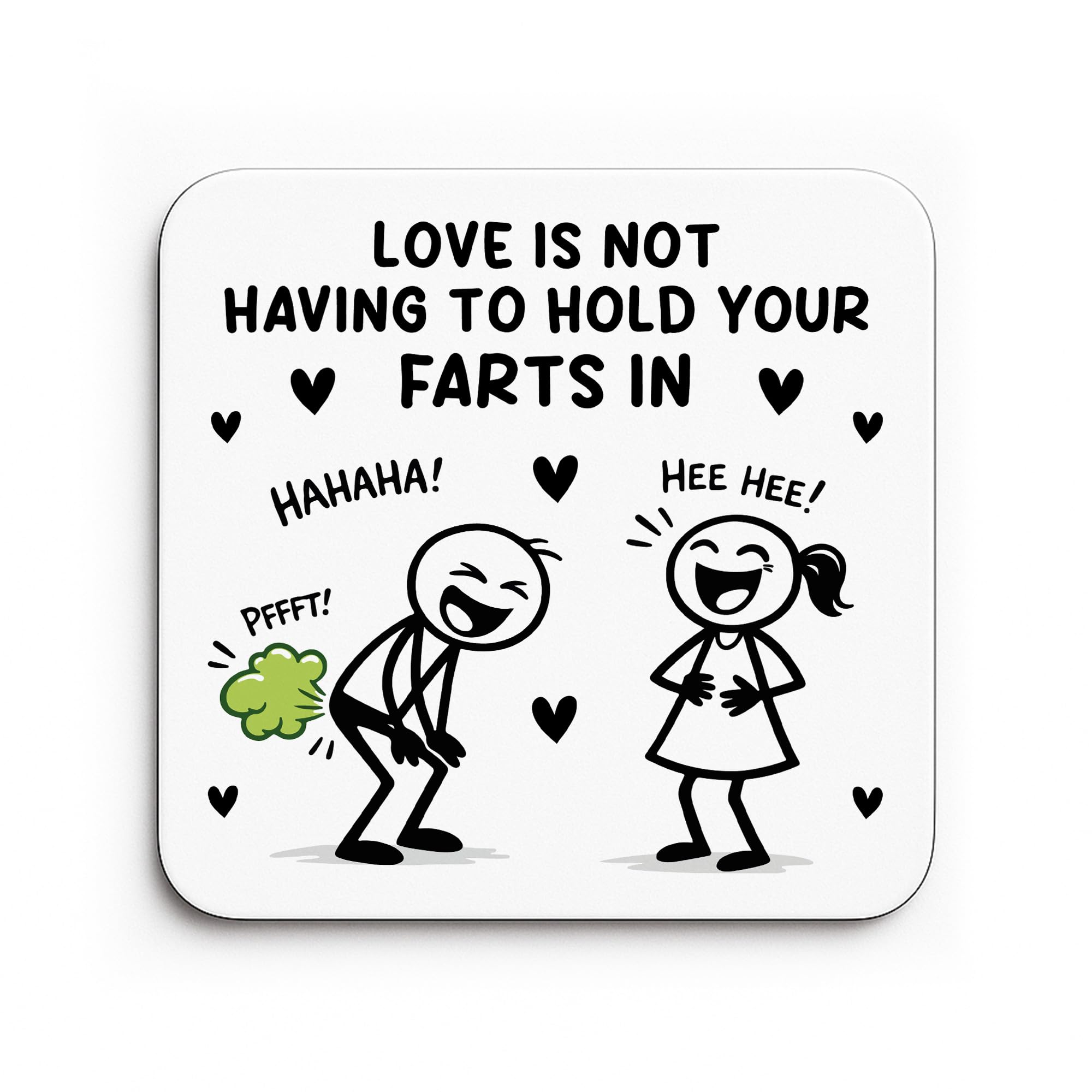 Red Ocean Gift For Valentines Anniversary Birthday Silly Fart Drinks Coaster Funny Present For Wife Husband Boyfriend For Her For Him Keepsake