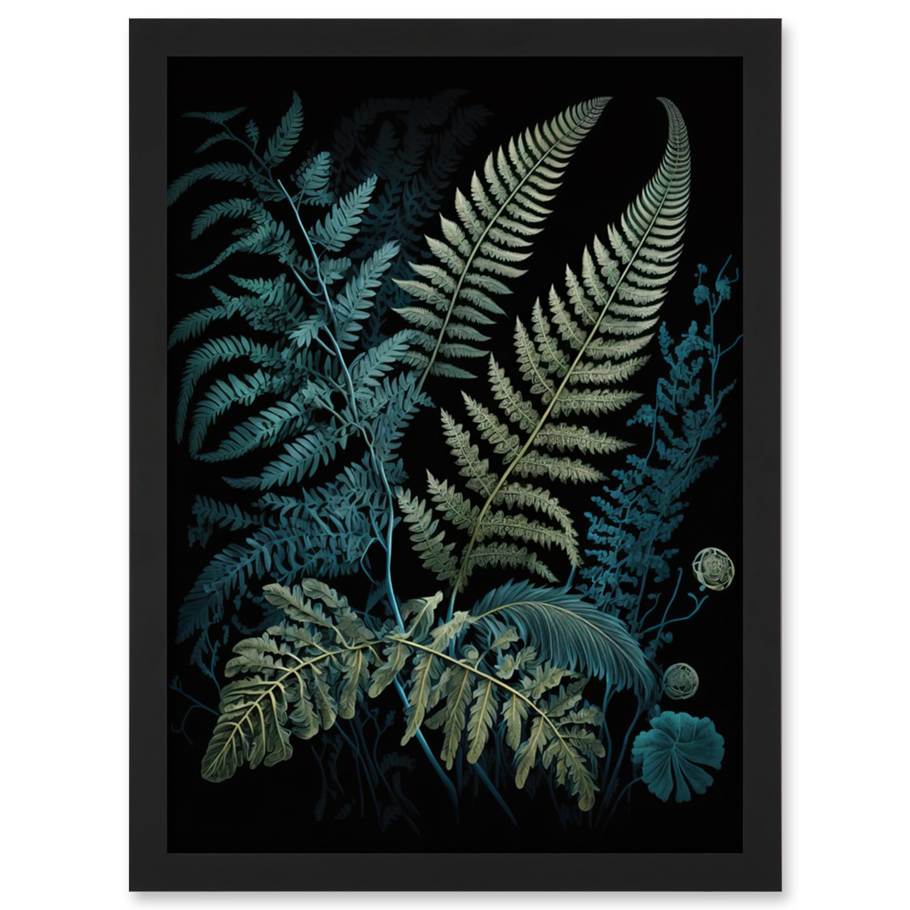 Artery8 Ernst Haeckel Style Leaf Illustration Fern Fronds Wall Art PrintA4 Size