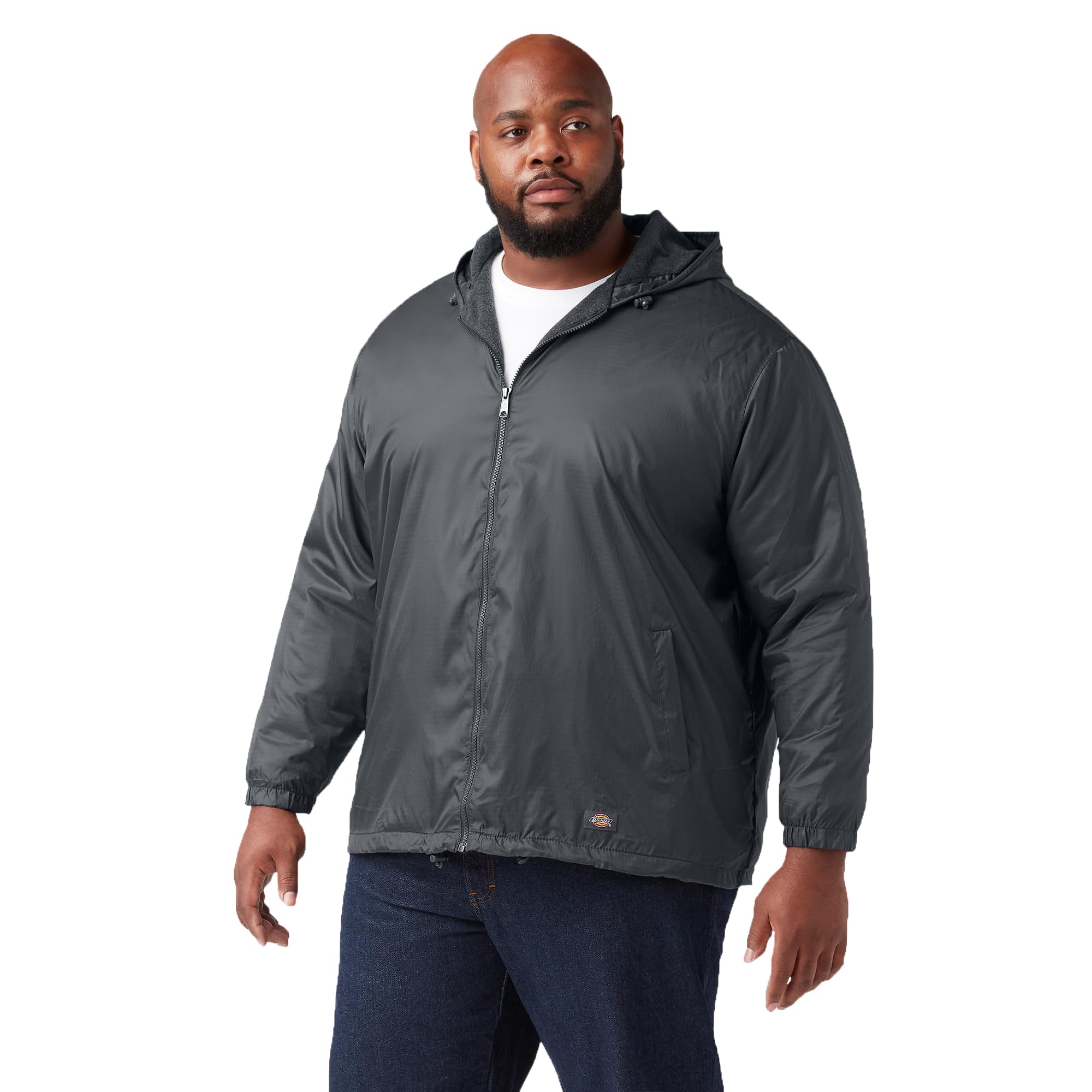 Dickies Men's Dark Navy Nylon Hooded Fleece, L