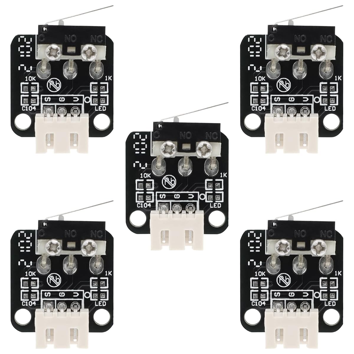 3D Printer Part End Stop Limit Switch，5 Pcs Micro Mechanical Switch 3 Pin