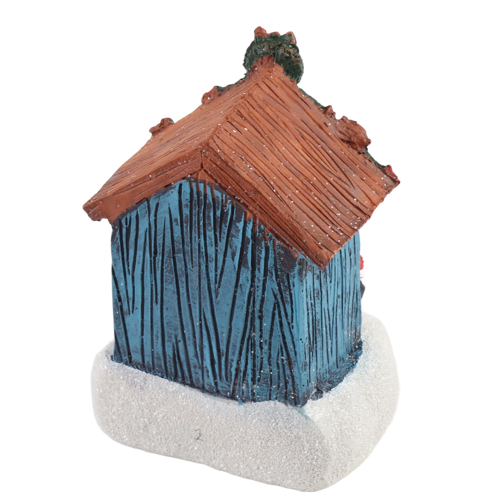 Casa pequeña decorativa pintada a mano en resina para coleccionistas de Navidad