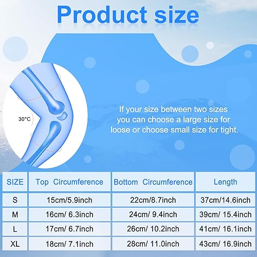 Miniatura 6 de Skylety 4 calentadores de piernas de compresión de ciclismo de longitud completa, calentadores térmicos deportivos para hombres y mujeres