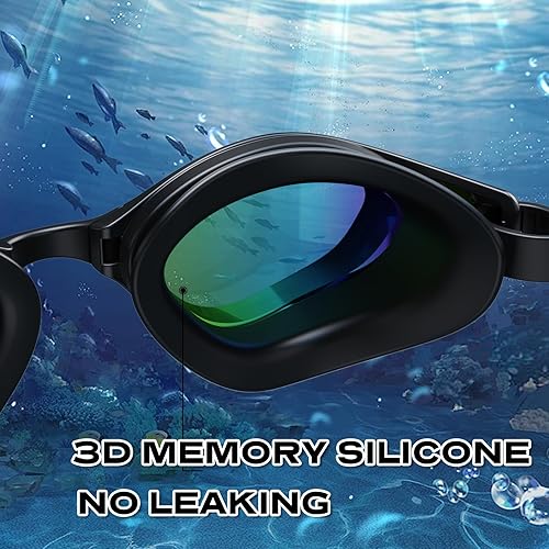 Miniatura 4 de Gafas de natación, gafas de natación polarizadas, antiniebla, sin fugas, protección UV, gafas de natación de visión amplia para mujeres y hombres