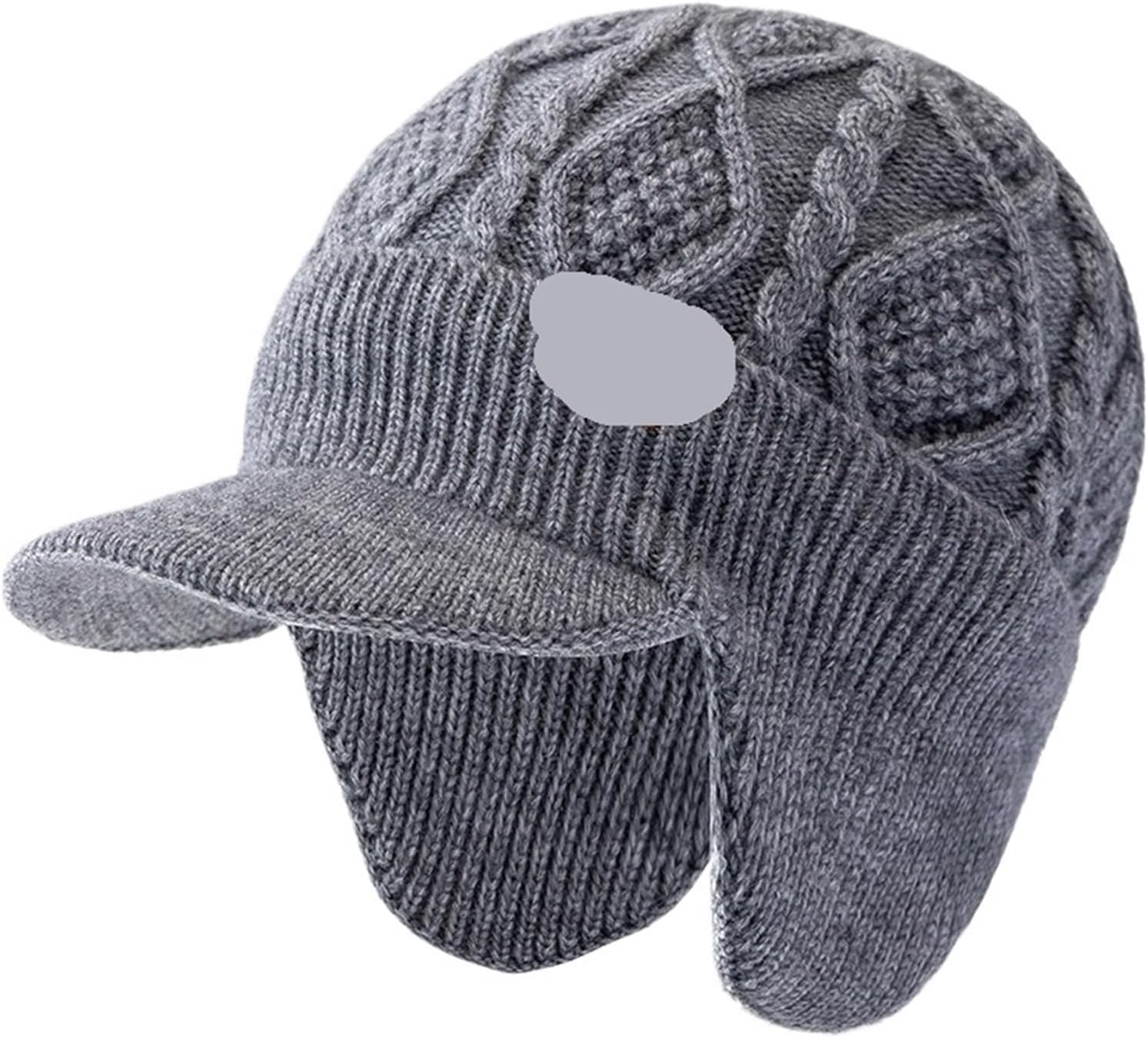 Unisex Winter Hat Plush Fur Lined Warm Earflap Cap Soft Outdoor Thick Ski Sports Knitted for Winter Warmth