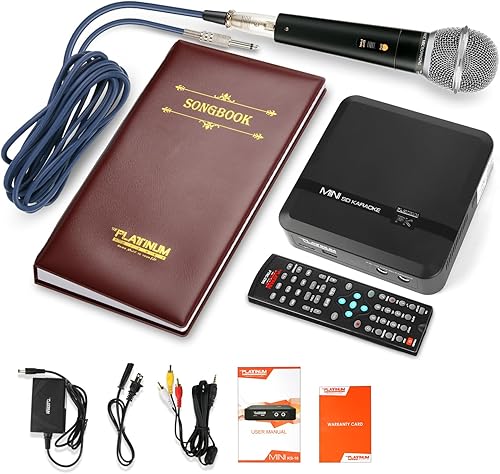 Miniatura 6 de The Platinum Karaoke Machine KS10 32G Mini tarjeta SD para niños y adultos con micrófono y canciones, más de 21,000 canciones en inglés y OPM,