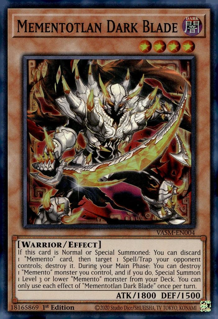 yugioh memento cards Amazon.com: Mementotlan Dark Blade - VASM-EN004 - Super Rare