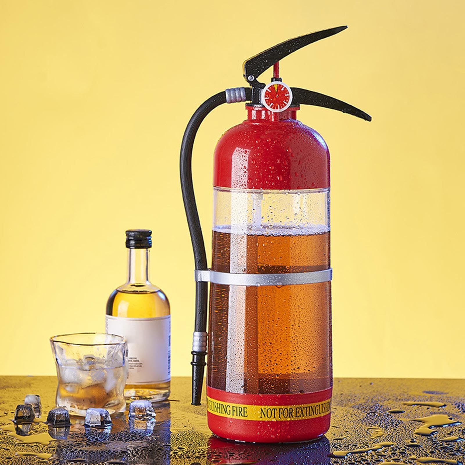 Dispenser di birra da 3 l, a forma di estintore, dispenser di bevande, portatile, versatore di vino, torre birra, accessorio per feste, per casa, ufficio, feste, ristoranti