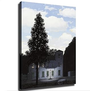 Rene Magritte - The Empire of Light Poster Canvas Print Inspirational Wall Decor Home Decor Art Aesthetic Hanging Painting (08×10inch_Unframed)