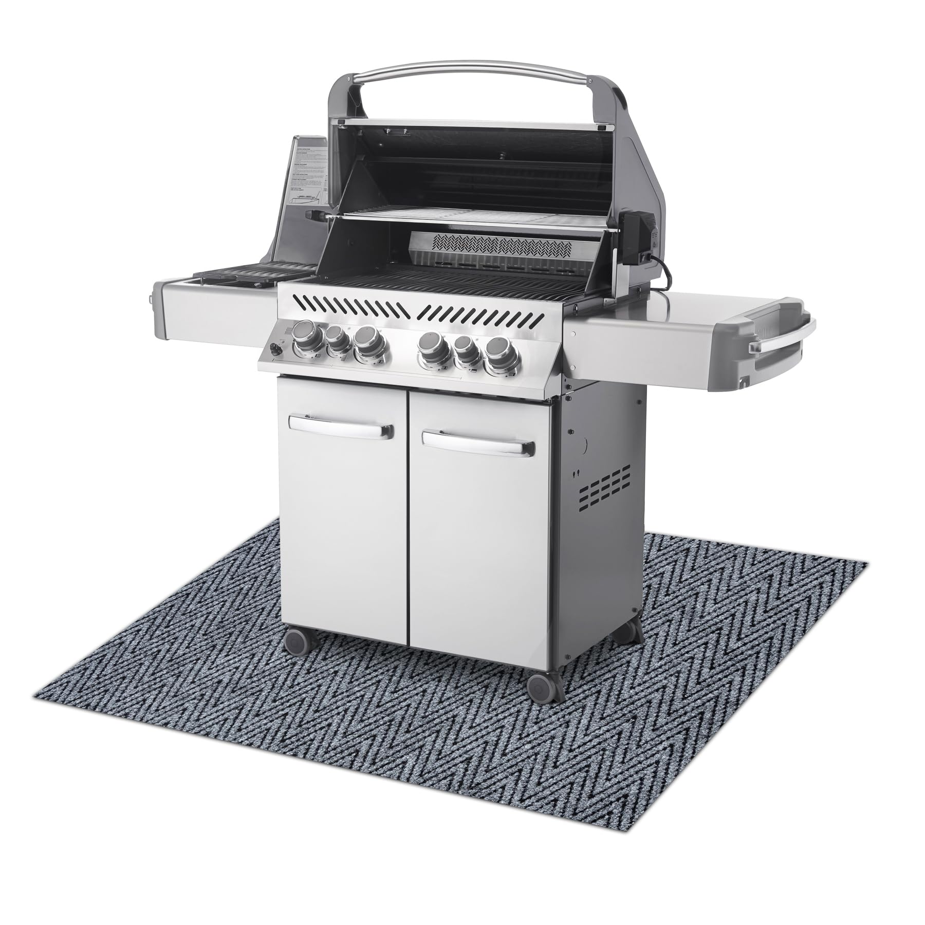 MAGNUS Tappeto di protezione per barbecue terrazza grigio 140x200 cm