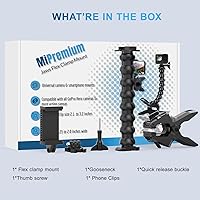 Vista 8 de Soporte de cuello de cisne para teléfono, soporte de clip para teléfono celular para mesa de escritorio compatible con iPhone 16 15 14 Pro Max Plus