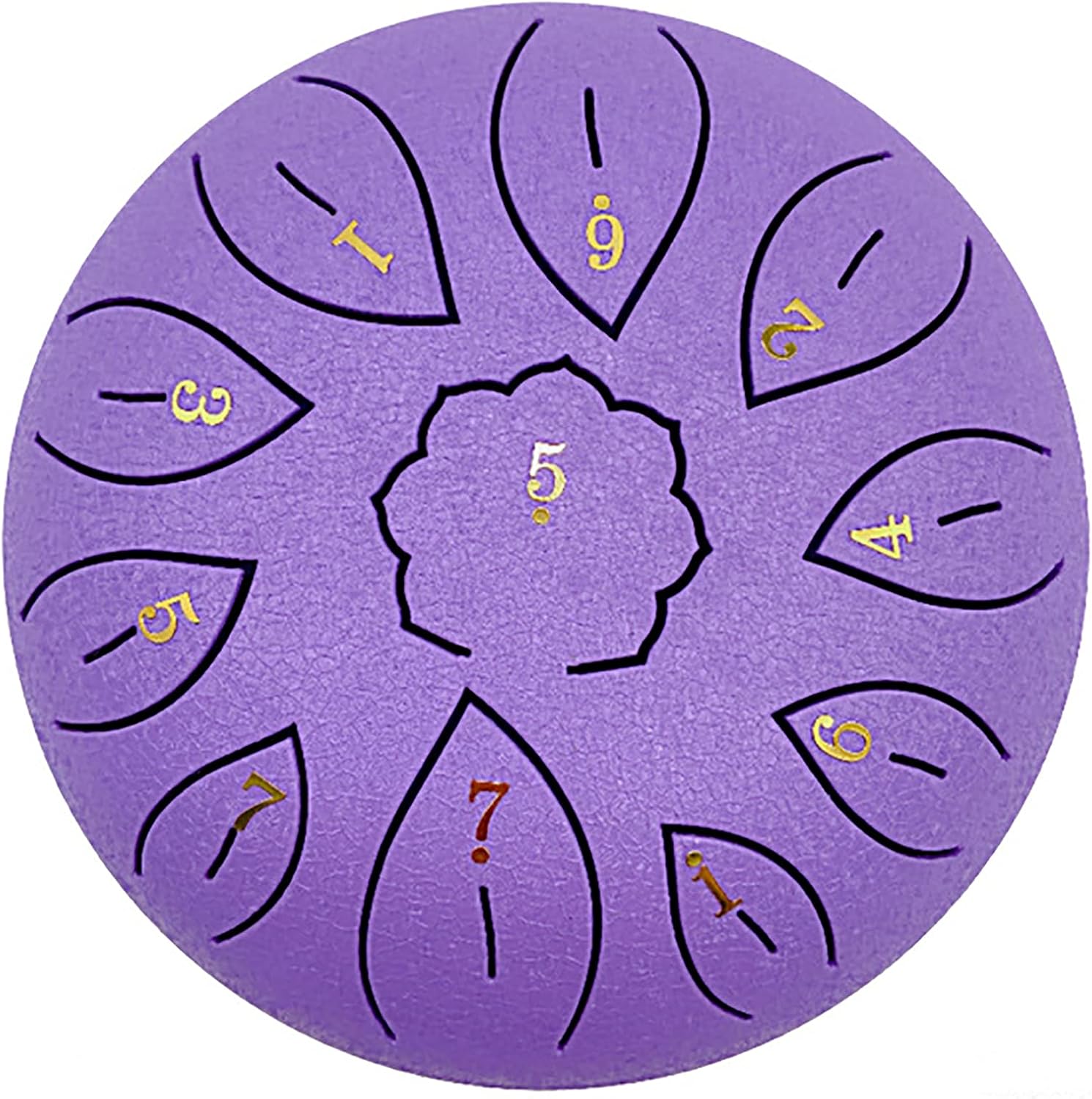 Vilihkc Steel Tongue Drum 11 Notes 6 Inches Dia Lotus type Hand Drum Healing Drum Percussion Drums Instrument Steel Drum C-Key Handpan