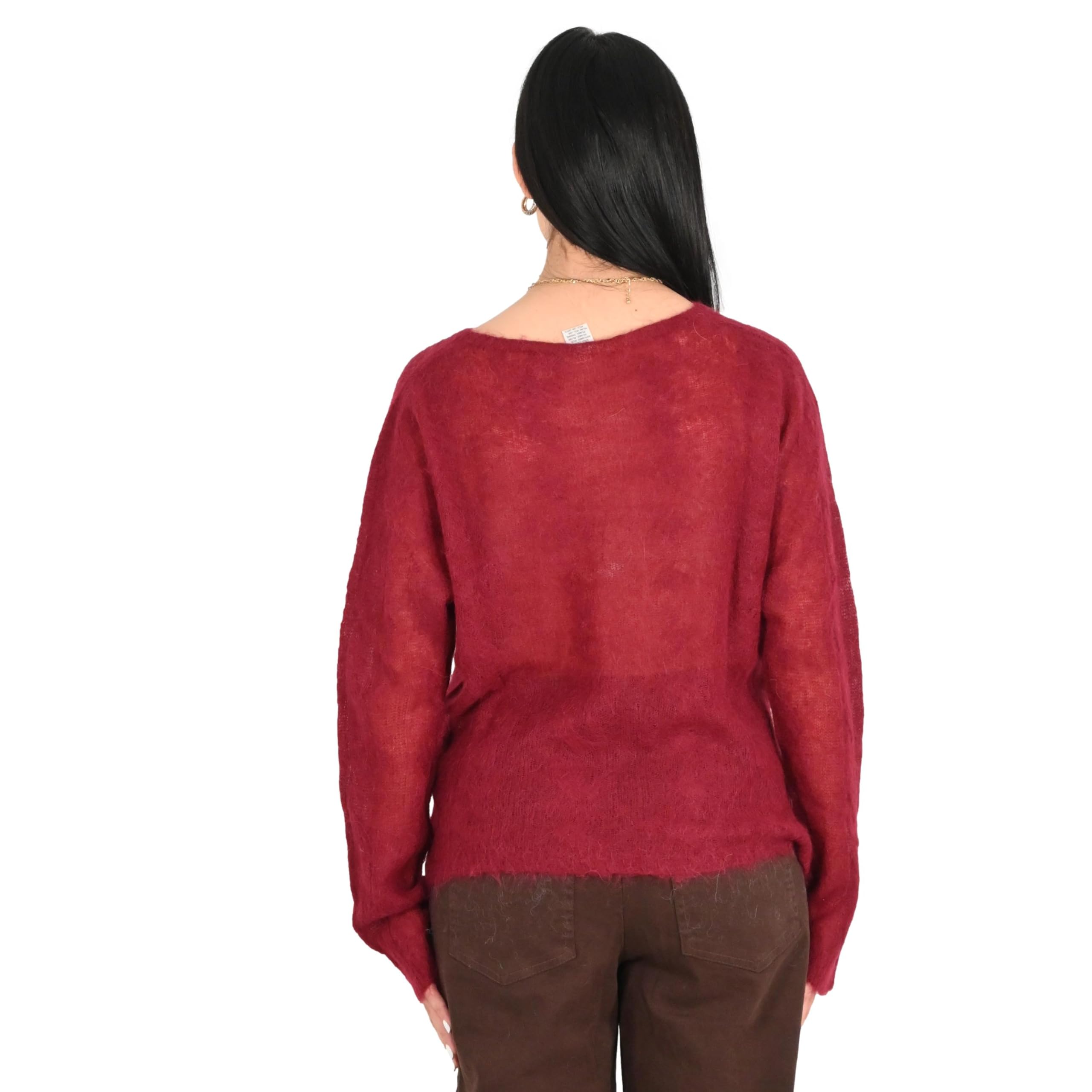 Kontatto maglia donna marsala 3M1768C