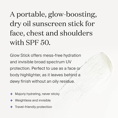 Miniatura 2 de Supergoop! Glow Stick FPS 50 PA++++ - Protector solar de aceite seco en barra para rostro y cuerpo, ilumina e hidrata para un brillo saludable, sin