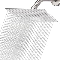 Vista 77 de NearMoon - Cabezal de regadera grande de acero inoxidable cuadrado de lujo en cascada, para instalar en el techo o la pared