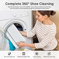 Vista 6 de 2 bolsas lavadoras de zapatos con par de hormas para zapatos y 4 bolas desodorizantes, bolsa reutilizable para lavar zapatos con cremallera duradera