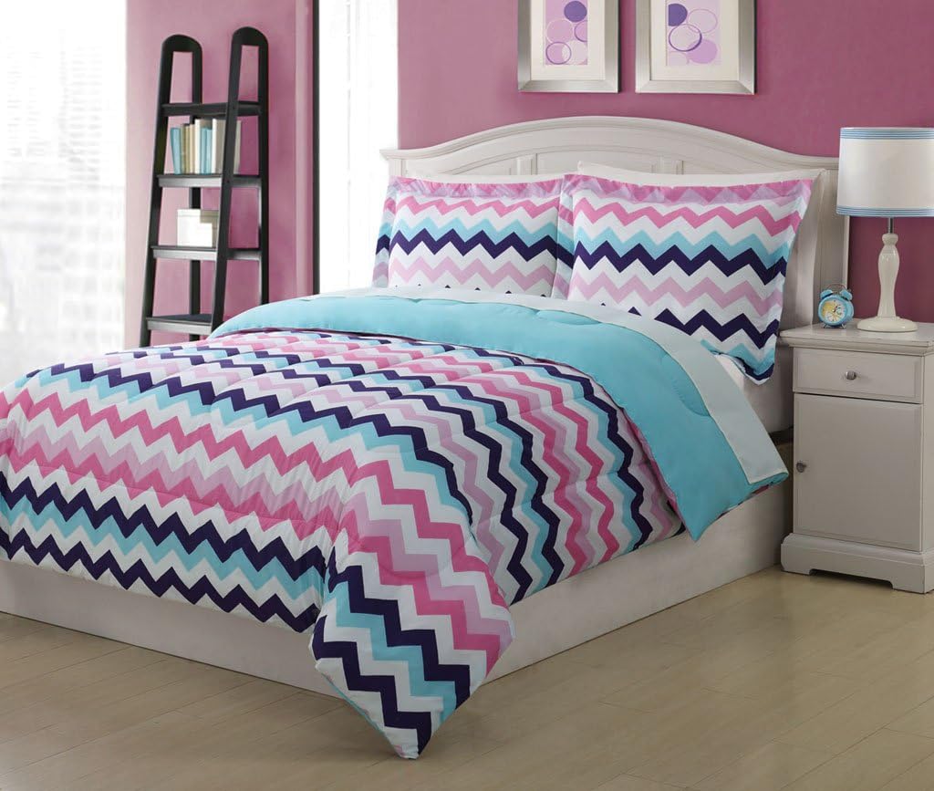 Disney Full Microfiber Kids Chevron Bedding Comforter Set