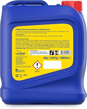 Porçöz Dishwasher Hand Washing Detergent Lemon Scented 4Kg