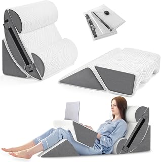 Yojoker 6-Piece Orthopedic Bed Wedge Pillow Set - Adjustable Memory Foam for Post-Surgery, Acid Reflux, Back Pain Relief & Better Sleep