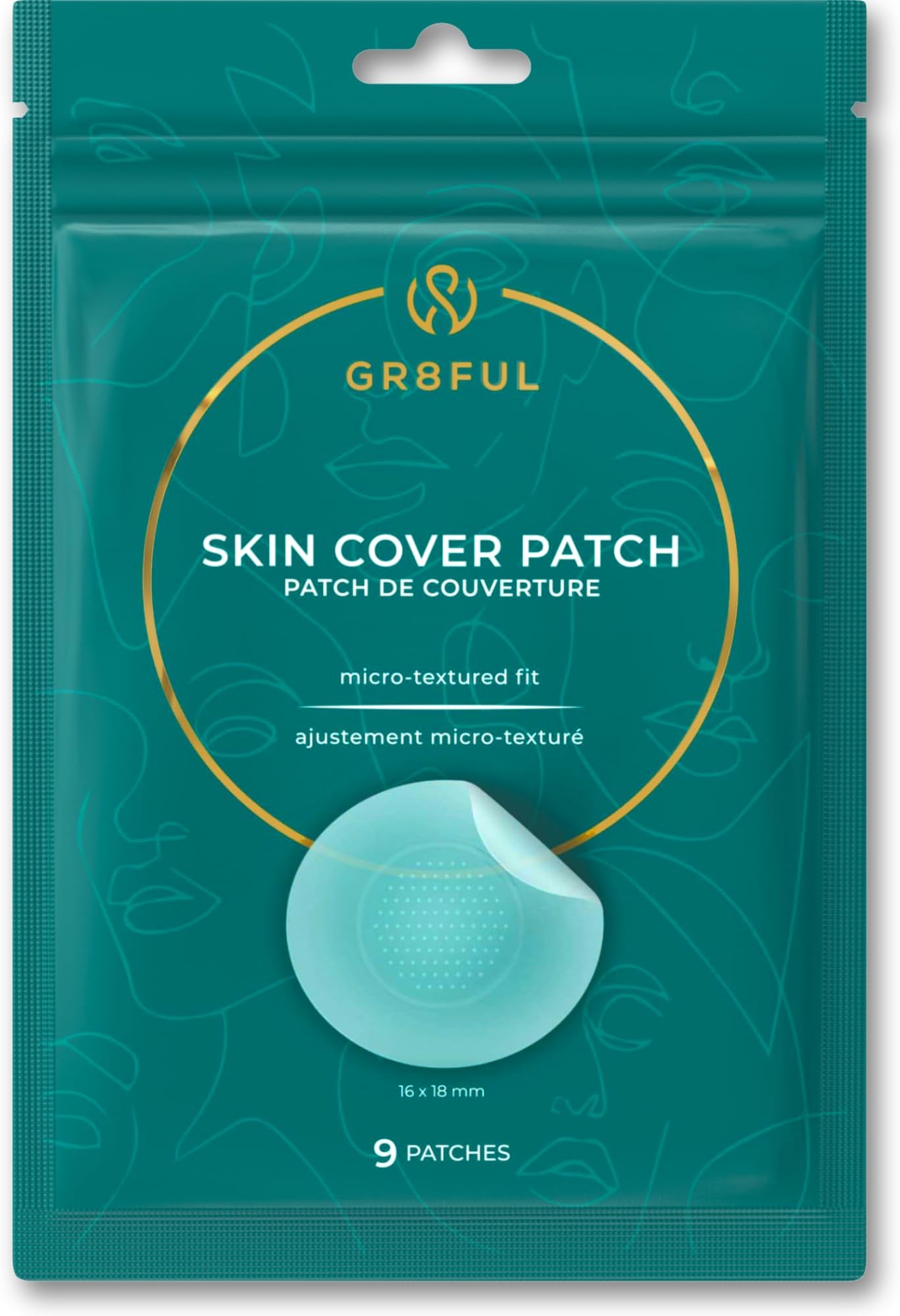 GR8FUL Deep Acne Clarifying Microneedle Pimple Patch with Tea Tree & Salicylic Acid (9 Patches) Early-Stage & Cystic Acne Spot Treatment - Microneedling Blemish Zit Cover Stickers