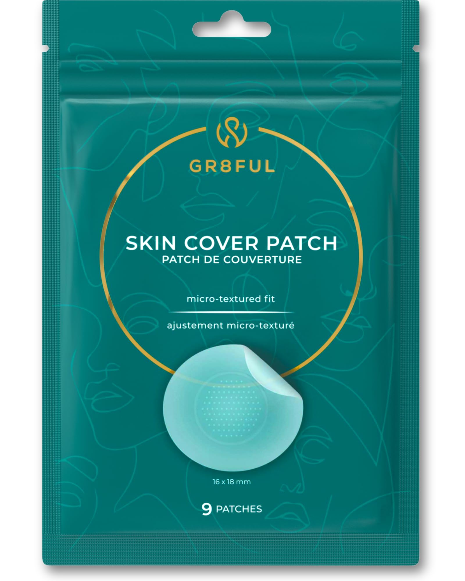 GR8FUL Deep Acne Clarifying Microneedle Pimple Patch with Tea Tree & Salicylic Acid (9 Patches) Early-Stage & Cystic Acne Spot Treatment - Microneedling Blemish Zit Cover Stickers